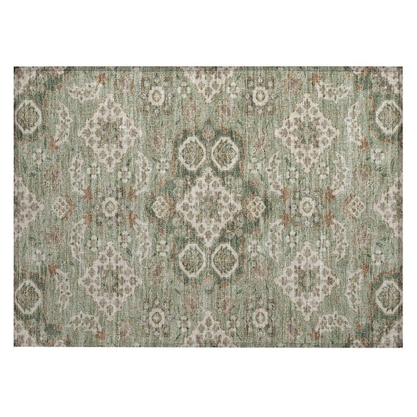 Chantille Machine Washable Indoor/Outdoor Abstract ACN1853 Sage 2 ft. x 3 ft. Accent Rug