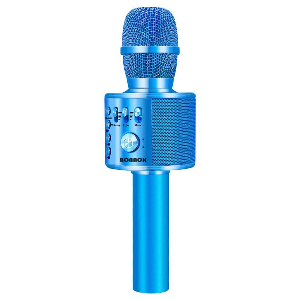 High Compatibility Rechargeable Wireless Bluetooth Karaoke Microphone in Bl