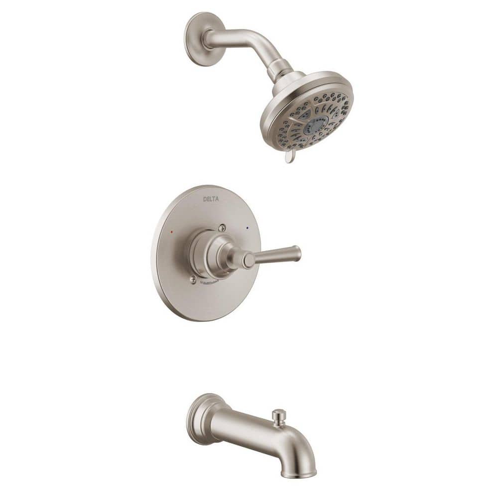 Foundations Design Series Traditional Single Handle 6-Spray Tub and Shower Faucet 1.75 GPM in Stainless Valve Included price history on PriceWatchPro