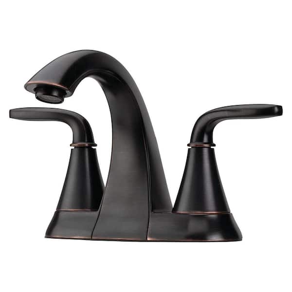 Winfield 4 in. Centerset 2-Handle Bathroom Sink Faucet in Tuscan Bronze