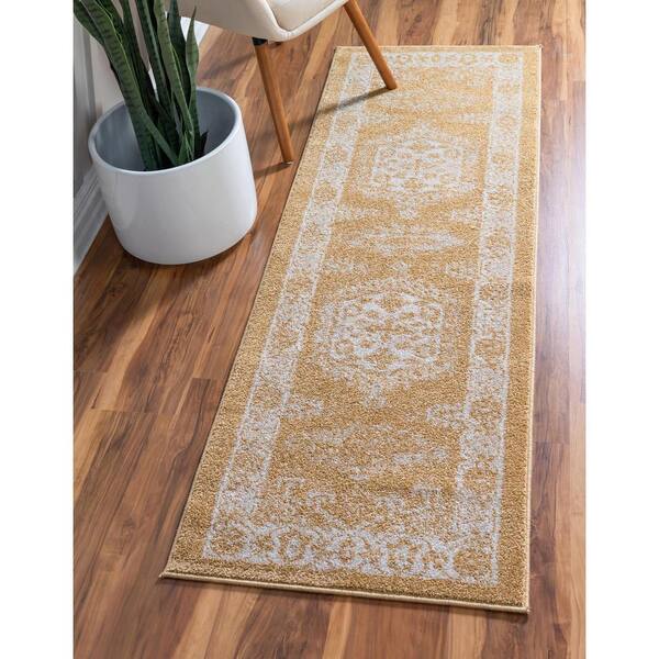 Utopia Larissa Gold 2' 7 x 10' 0 Area Rug