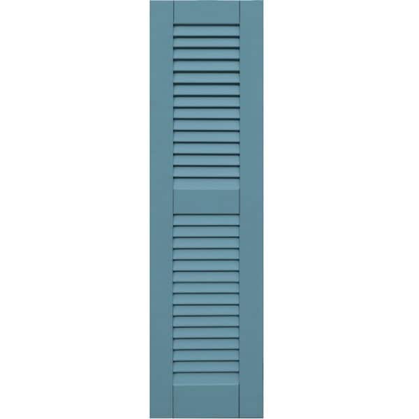 Winworks Wood Composite 12 in. x 44 in. Louvered Shutters Pair #645 Harbor
