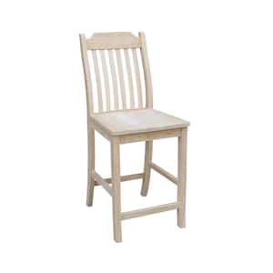 Steambent Mission 24 in. Unfinished Wood Bar Stool