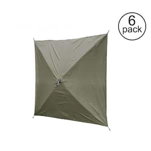 Quick Set Screen Hub Green Fabric Wind and Sun Panels Accessory Only (6-Pack)