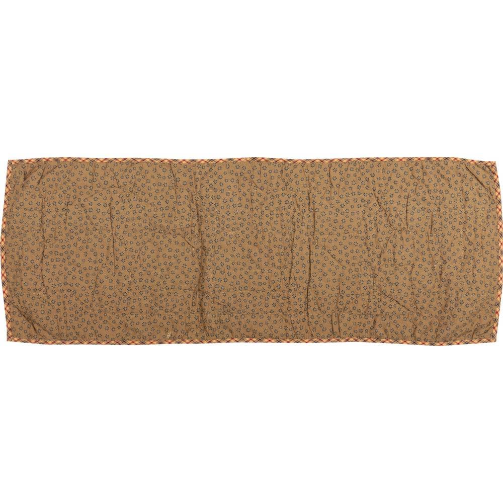 Arlington Navy Blue and Tan Cotton Quilted Table Runner