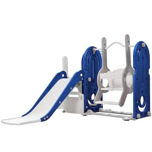 Blue 5-in-1 Toddler Climber Playset with Swing and Slide