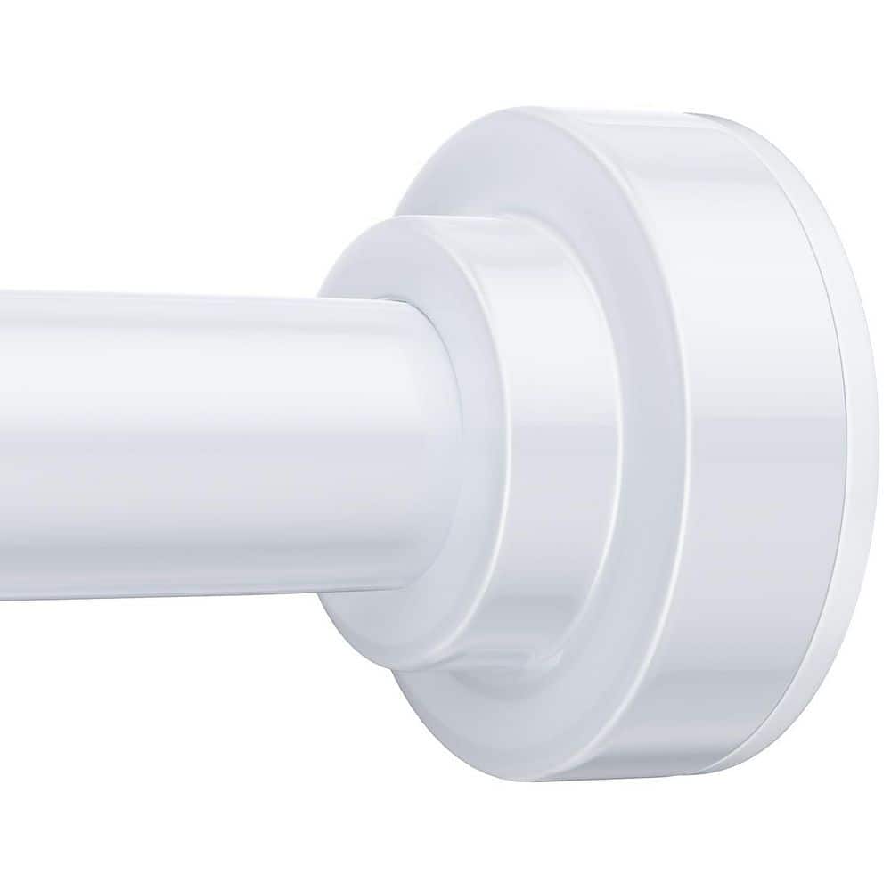 80 in. Stainless Steel Adjustable Spring Tension No-Drill Shower Curtain Rod for Bathroom, White Finish price history on PriceWatchPro