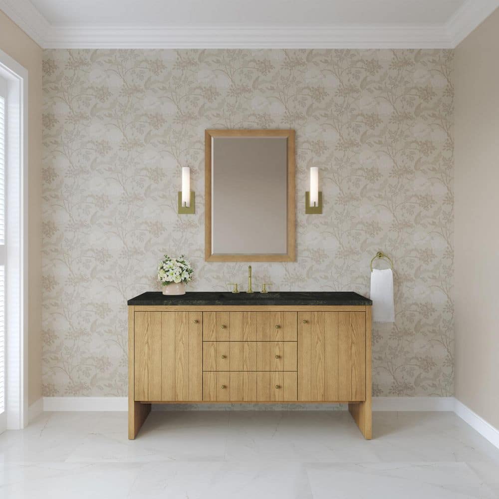 Hudson 60.0 in. Single Bath Vanity in Light Natural Oak with Phantome Engineered Composite Top price history on PriceWatchPro