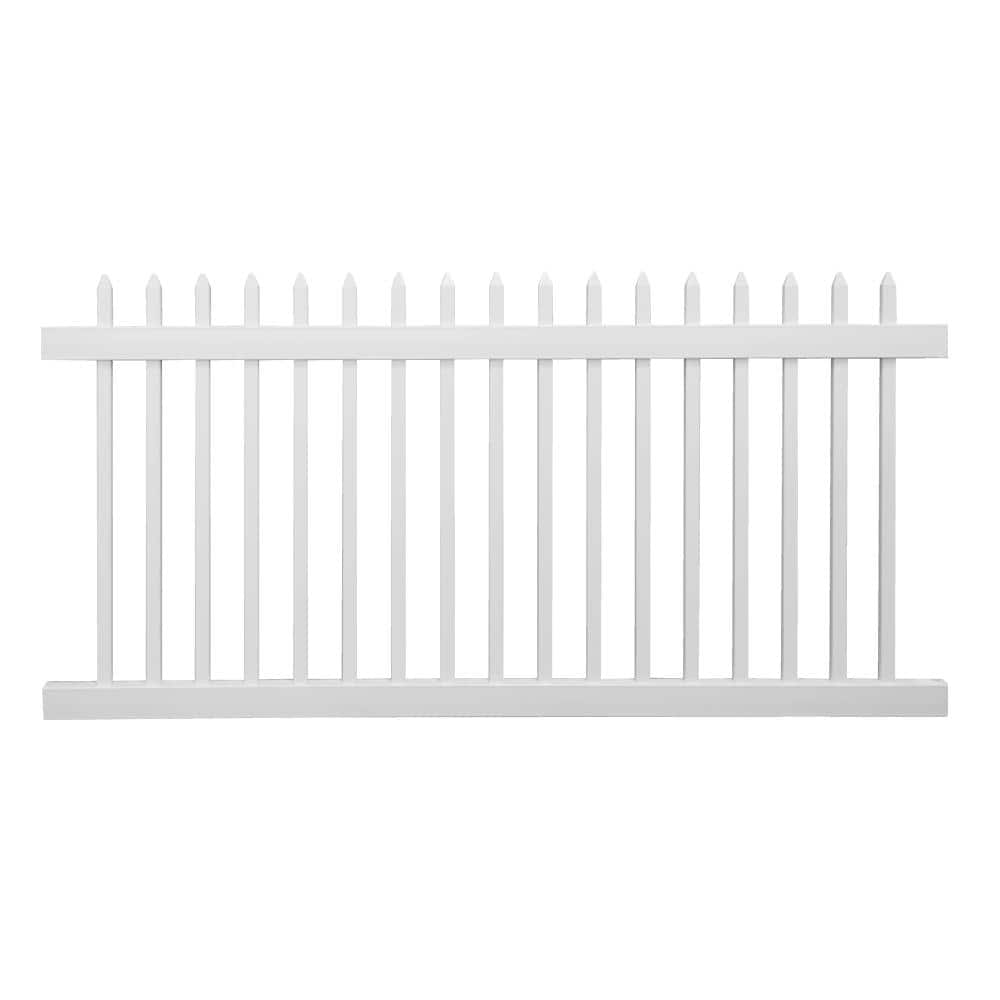 Abbington 3 ft. H x 8 ft. W White Vinyl Picket Fence Panel Kit price history on PriceWatchPro