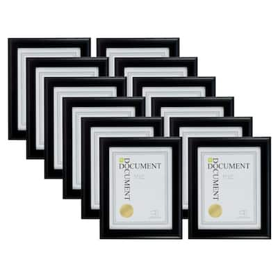 Lavish Home M021013 8.5 x 11 in. Picture Frame Set - Black Set of 6