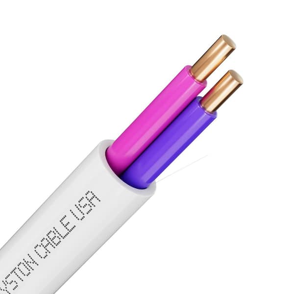 1000 ft. 16/2 White CMP Solid Bare Copper Unshielded LED Lighting Dimmer Control and Ballast Connection Wire