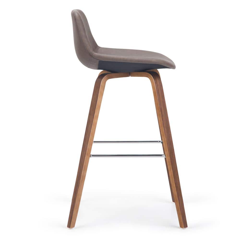 Randolph Distressed Chocolate Brown Faux Leather Counter Stools, Set of 2