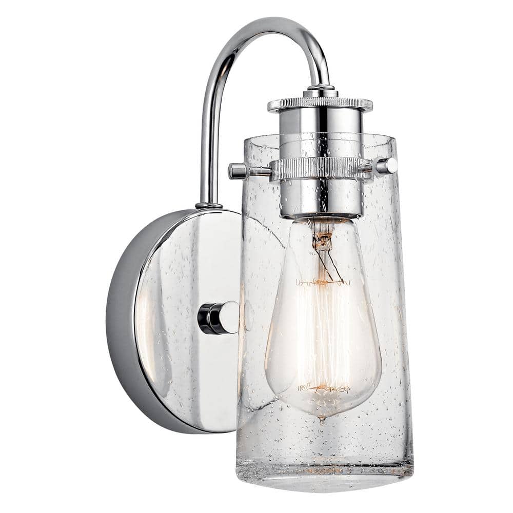 Braelyn 9.5" Chrome Jelly Jar Wall Sconce