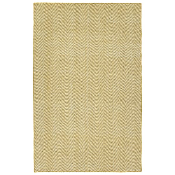Kaleen Ziggy Collection Gold 2' x 3' Rectangle Indoor / Outdoor Use Residential Indoor-Outdoor Throw Rug