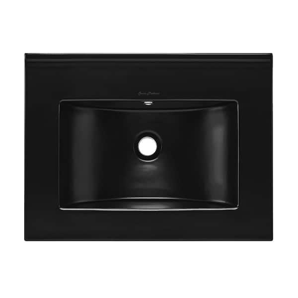 Swiss Madison 24.5 in. W x 18.5 in. D Zero Hole Ceramic Vanity Top