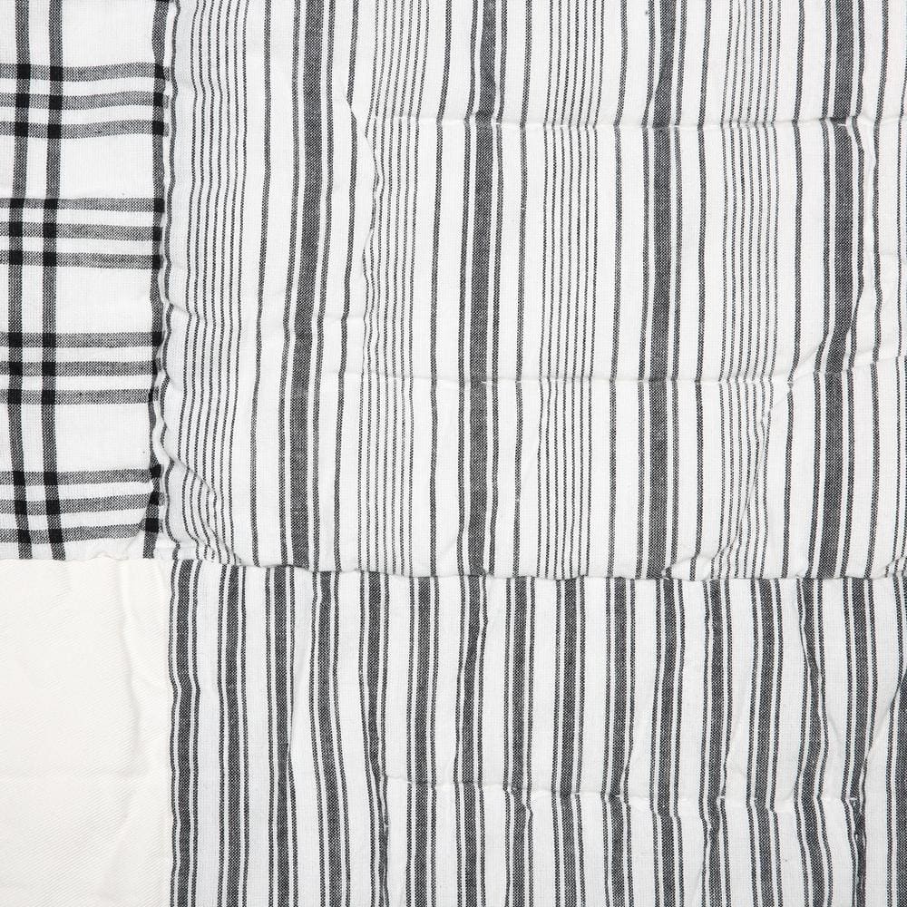 Sawyer Mill Black and White Cotton Patchwork Standard Sham