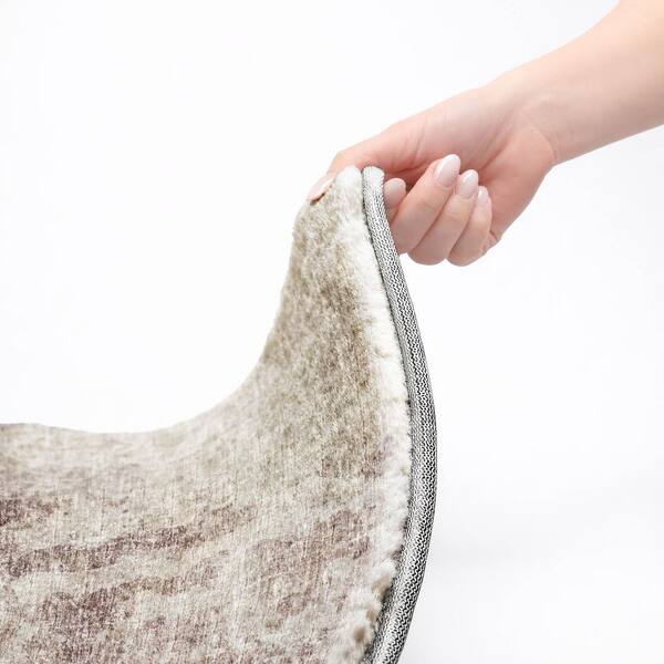 Dream Shag Premium Machine Washable Abstract ADS68 Plum 2 ft. x 7 ft. Runner Rug
