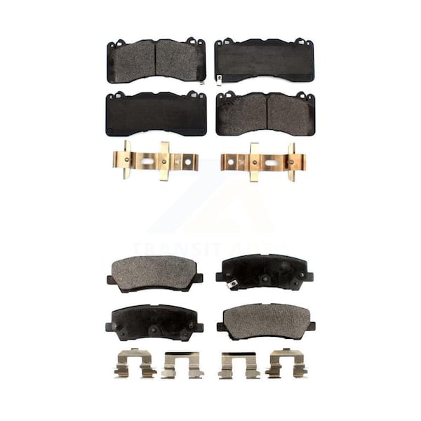 TEC Front Rear Ceramic Brake Pads Kit for 2022 ford Mustang 5.0 L with 6-Piston Calipers KTC-100592
