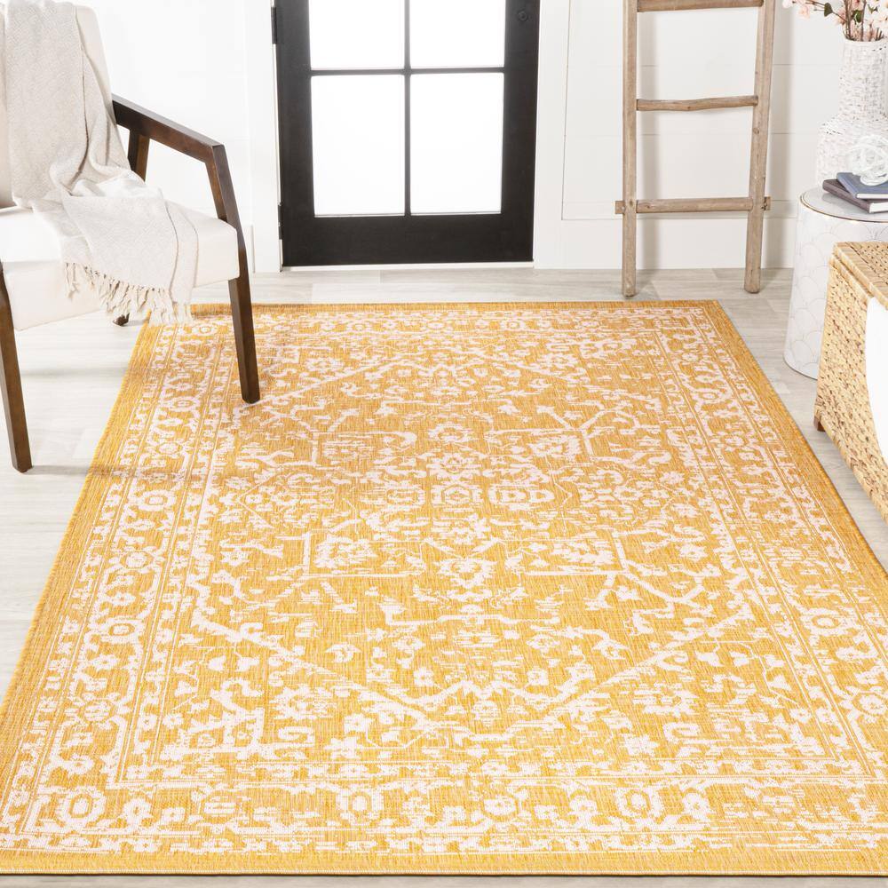 Malta Bohemian Medallion Gray 5x8 Indoor/Outdoor Area Rug