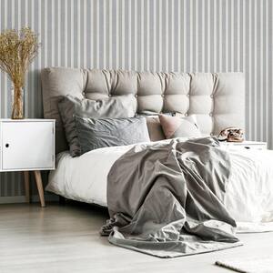 Soft Ticking Stripe Slate Grey Removable Wallpaper