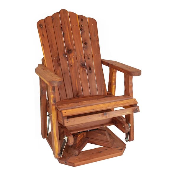 American Furniture Classics Aromatic Red Cedar Series 28 in. 1-Person Cedar Wood Outdoor Swivel Glider
