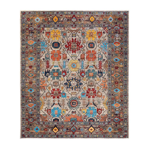 Solo Rugs Brown 8 ft. 2 in. x 9 ft. 8 in. Serapi One-of-a-Kind Hand-Knotted Area Rug