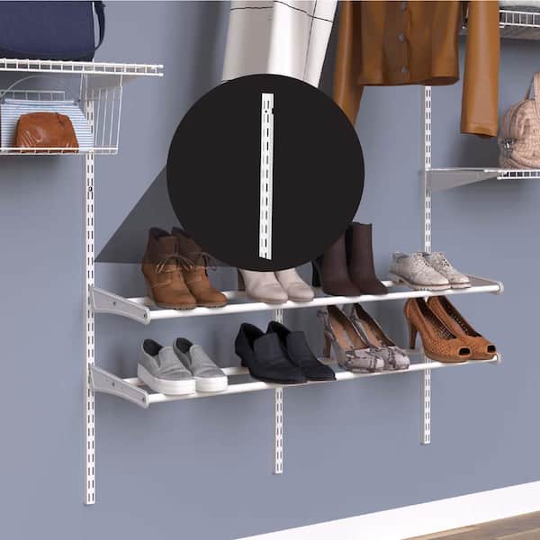 4 Rubbermaid Configuration Shoe Shelf Support Brackets White