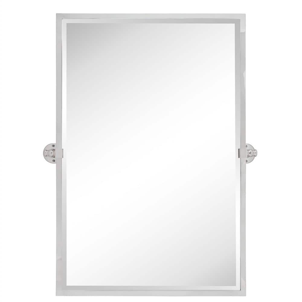 TEHOME Blakley 24 in. W x 36 in. H Large Rectangular Stainless Steel Framed  Pivot Wall Mounted Bathroom Vanity Mirror in Chrome GC-00163 The Home  Depot