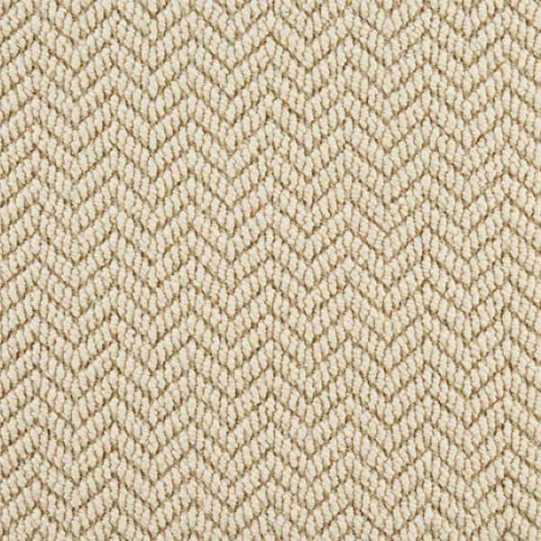 6 in. x 6 in. Pattern Carpet Sample - Crescendo - Color Ivory