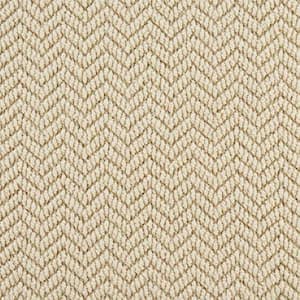 6 in. x 6 in. Pattern Carpet Sample - Crescendo - Color Ivory