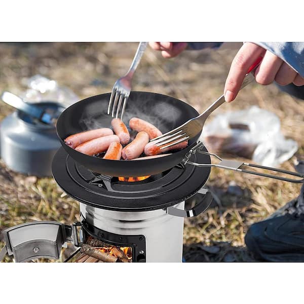 Portable Double Burner Outdoor Gas Stove Hiking Fishing Propane Gas Cooker  With Hose For Patio Camping BBQ