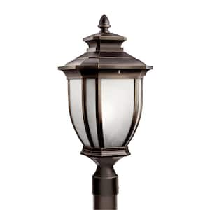 Salisbury 1-Light Rubbed Bronze Aluminum Hardwired Waterproof Outdoor Post Light with No Bulbs Included (1-Pack)