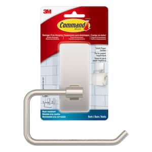 Toilet Paper Holder in Satin Nickel, 1 Toilet Paper Holder, 2 Strips