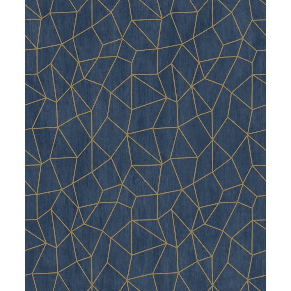Special FX 2 Collection Navy/Gold Glitter Web Design Vinyl on Non-Woven Non