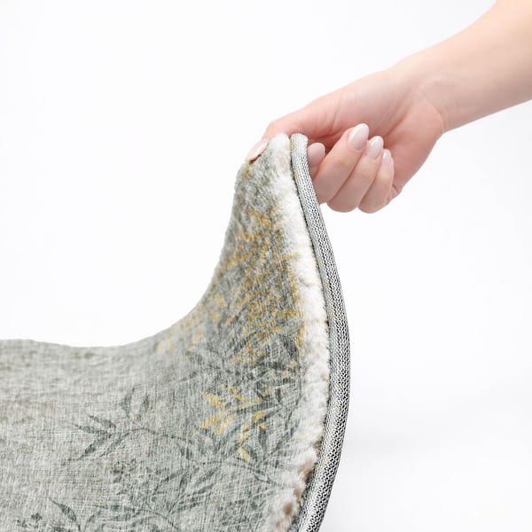 Dream Shag Premium Machine Washable Abstract ADS673 Gray 8 ft. x 10 ft. Area Rug