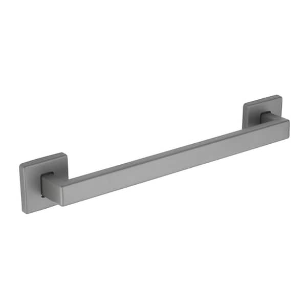 16 in. Soft Square Style Grab Bar in Gun Metal