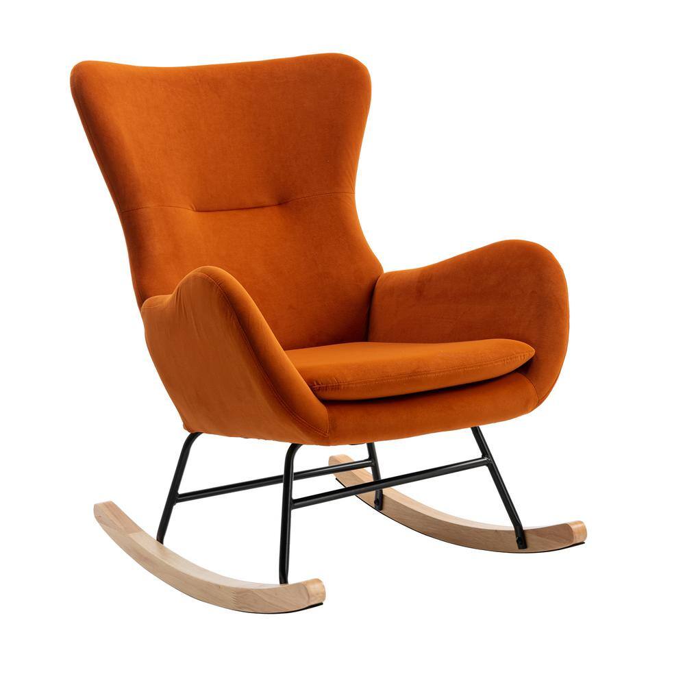 Burnt orange rocking discount chair