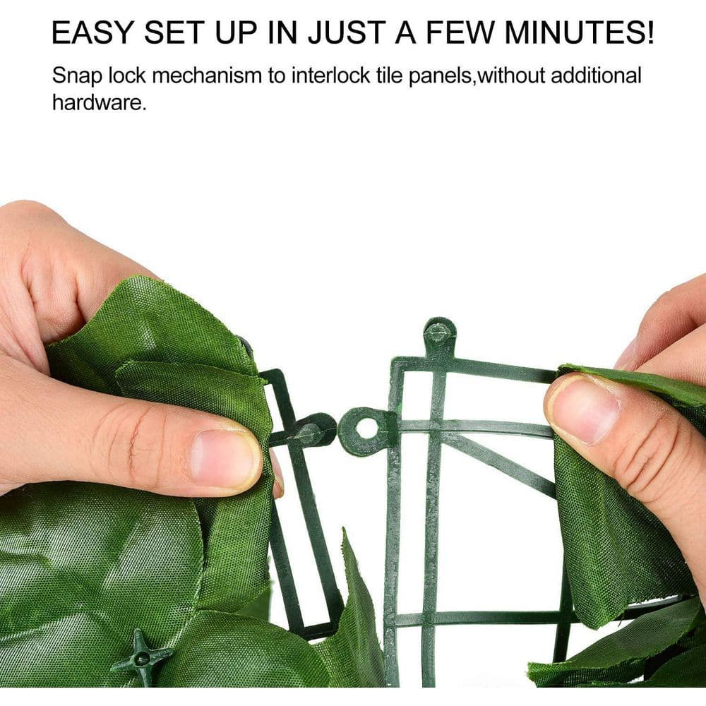 118x39.4in Green Faux Ivy Privacy Fence Screen