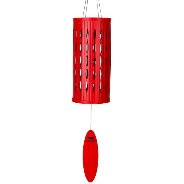 WOODSTOCK CHIMES Signature Collection, Aloha Chime, 28 in. Hibiscus Red Wind Chime ACHR