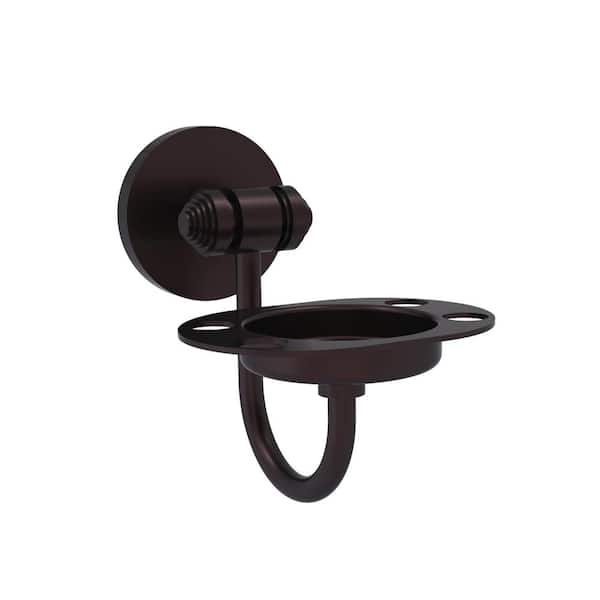Allied Brass Southbeach Collection Wall Mounted Tumbler Holder/Toothbrush Holder in Antique Bronze