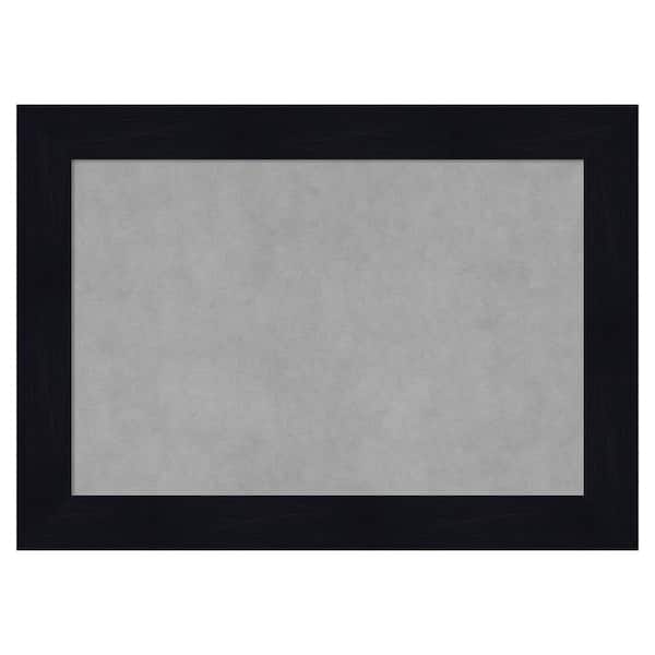 Amanti Art Shiplap Navy 28 in. x 20 in Framed Magnetic Board