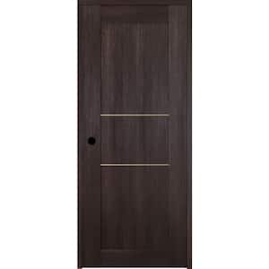 Vona 07 2H Gold 24 in. x 80 in. Right-Handed Solid Core Veralinga Oak Textured Wood Single Prehung Interior Door