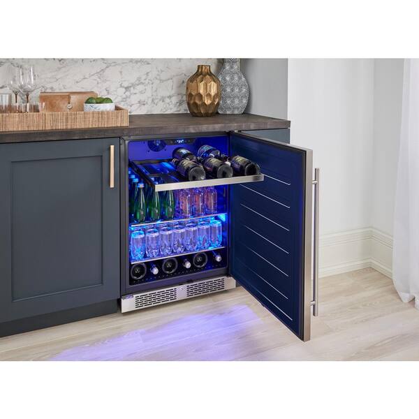 Presrv 24 in. 7-Bottle and 108-Can Single Zone Beverage Cooler