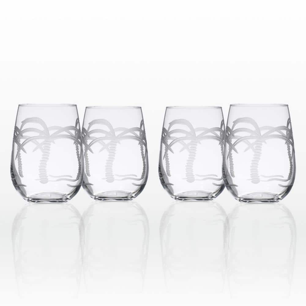 Rolf Glass Fly Fishing 17 fl.oz Stemless Wine Glasses Set (Set of 2)  410333-S/2 - The Home Depot
