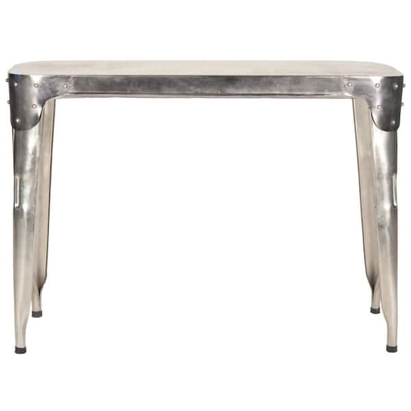 SAFAVIEH Classic 43 in. Silver Metal Console Table