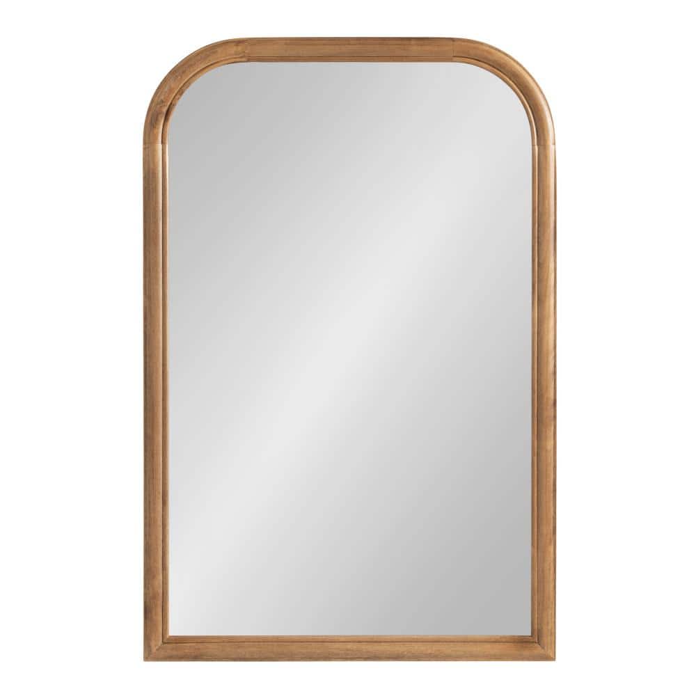 Rustic Brown Arched Full Length Wooden Wall Mirror