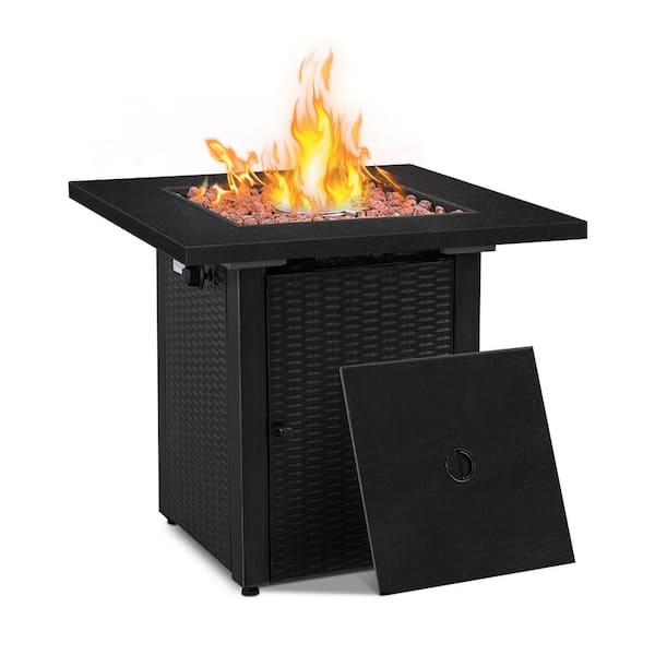 Square Propane Fire Pit Table Patio, Do Propane Fire Pits Provide Heat