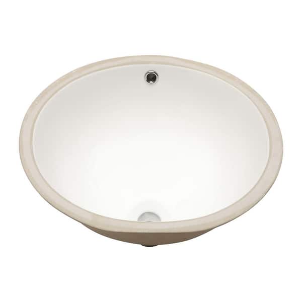 Amie 19.5 in. Undermount Ceramic Bathroom Vessel Sink in White