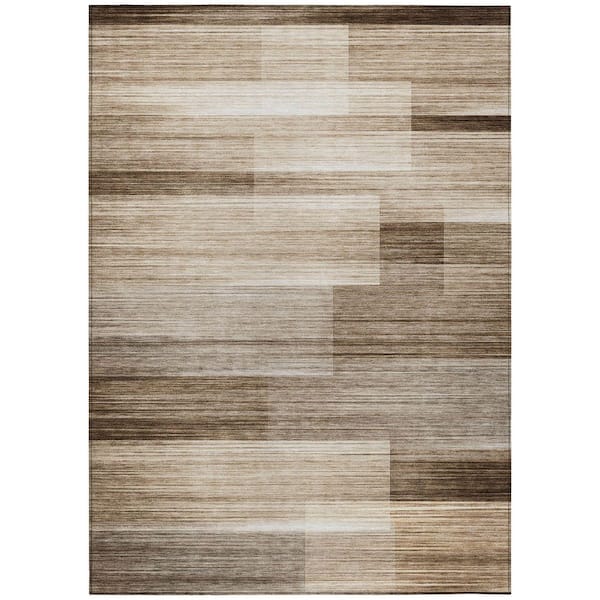 Chantille Machine Washable Indoor/Outdoor Abstract ACN2082 Brown 2 ft. 6 in. x 3 ft. 10 in. Area Rug