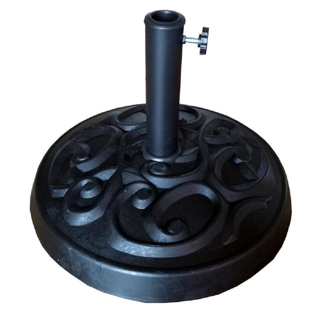 33 lbs. Round Patio Umbrella Base in Black WYB222UB5 - The Home Depot